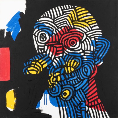 Keith Haring, Red-Yellow-Blue #9, 1987